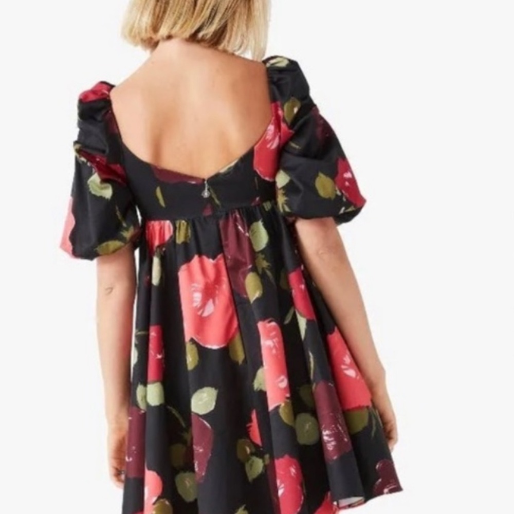 Kate Spade Black and Red Floral Mini Dress - Picture 2 of 6